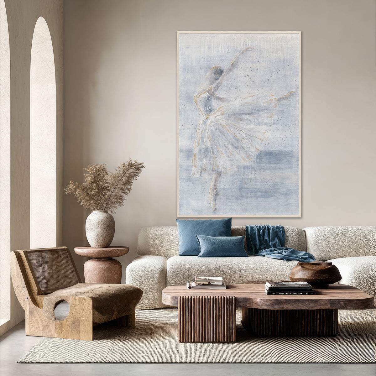 Ethereal Ballerina Blue Dance Painting #M0708