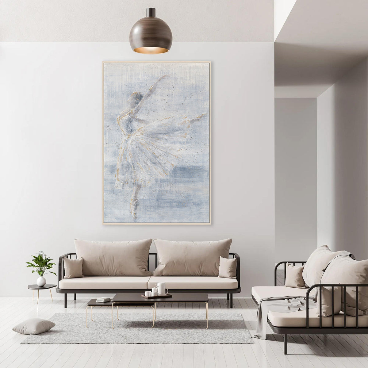 Ethereal Ballerina Blue Dance Painting #M0708