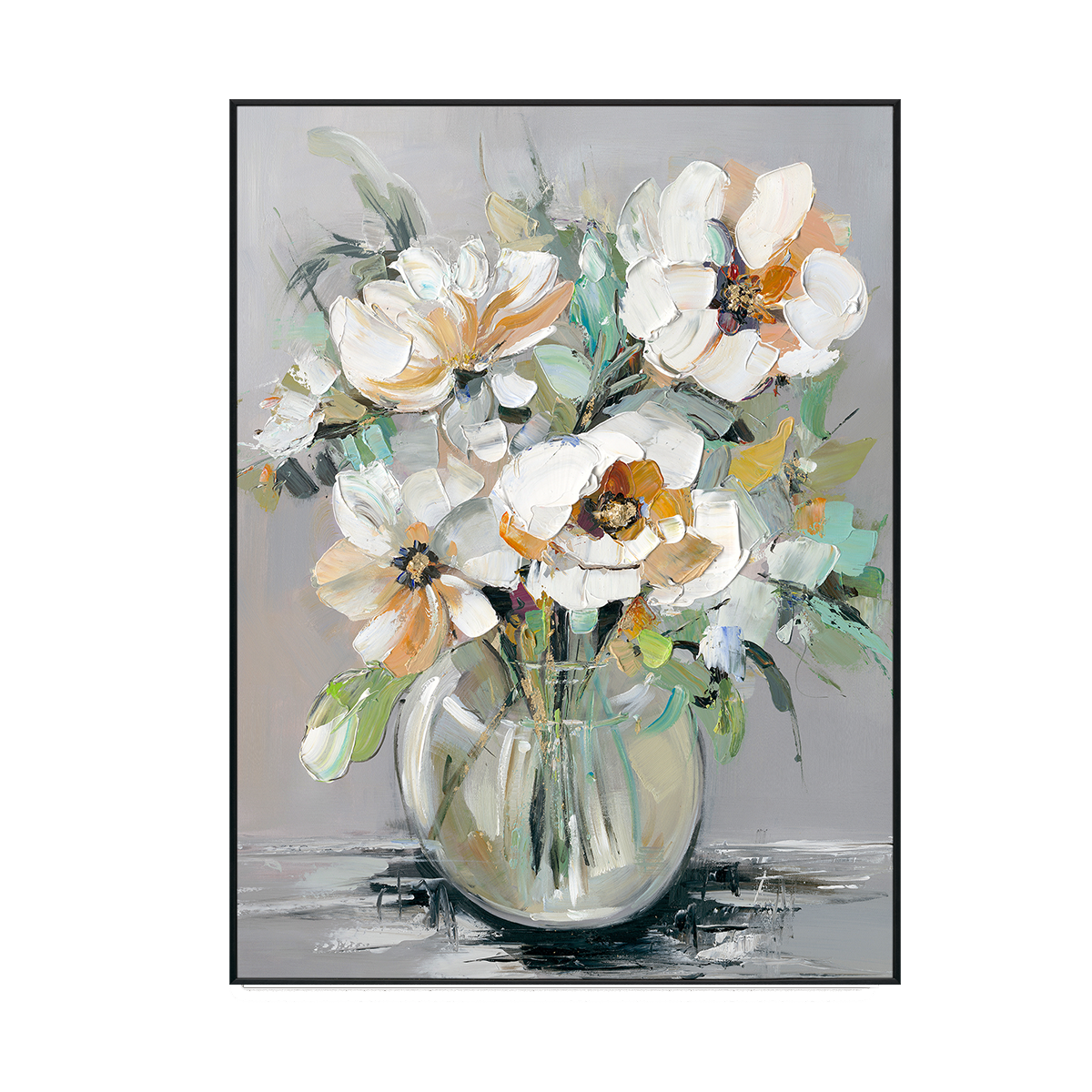 Elegant Bloom Textured Floral with Gold #M2724