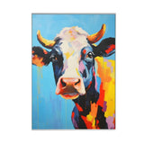 Radiant Meadow Cow Painting