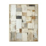 Aged Mosaic Neutral Abstract Painting
