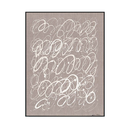 White Whirl Abstract Linear Art #M5680-2