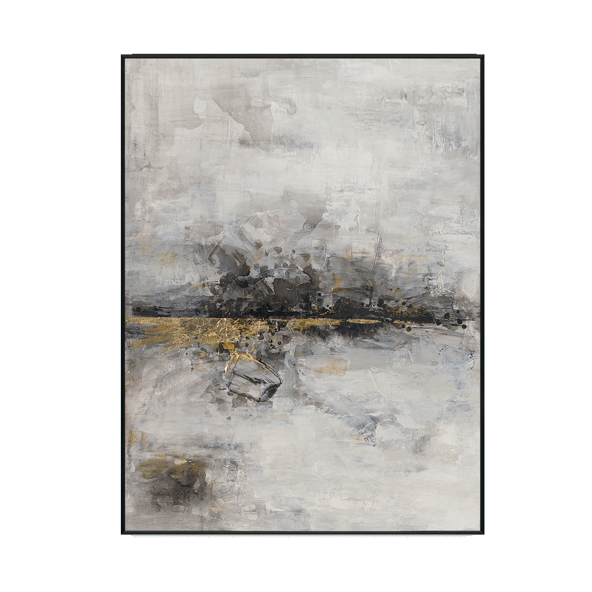 Golden Haze Abstract Texture with Foil #M3508