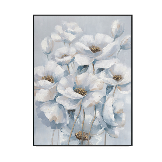 Golden Bloom Textured Floral Painting #M0669
