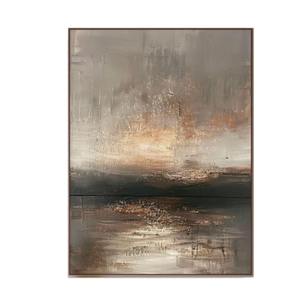 Ember Mist Abstract Landscape Painting
