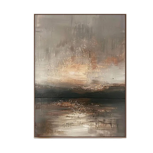 Ember Mist Abstract Landscape Painting