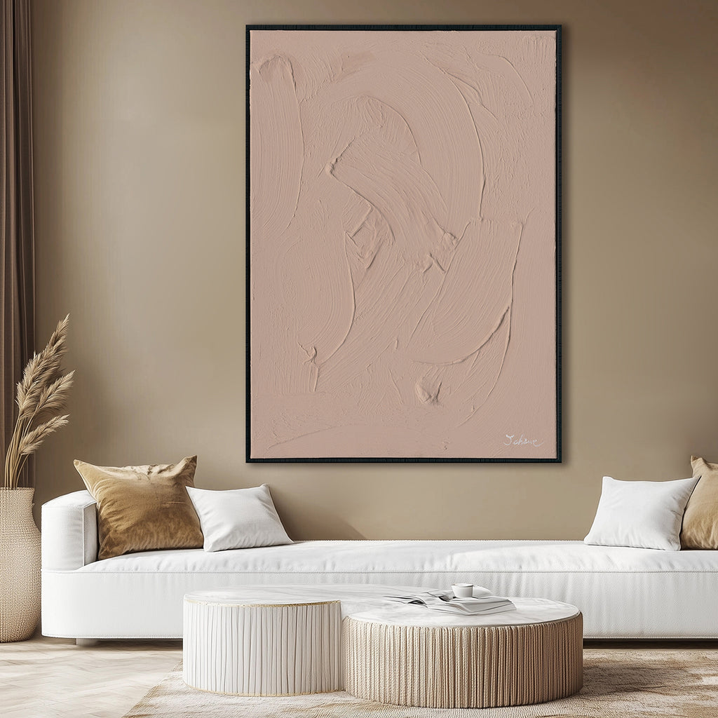 Minimalist Nude Pink Textured Wall Art #M2578