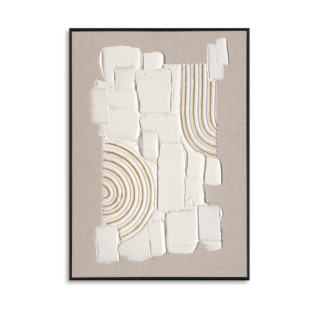 Modern Embossed Geometric Abstract Art (Left & Right) #M2616
