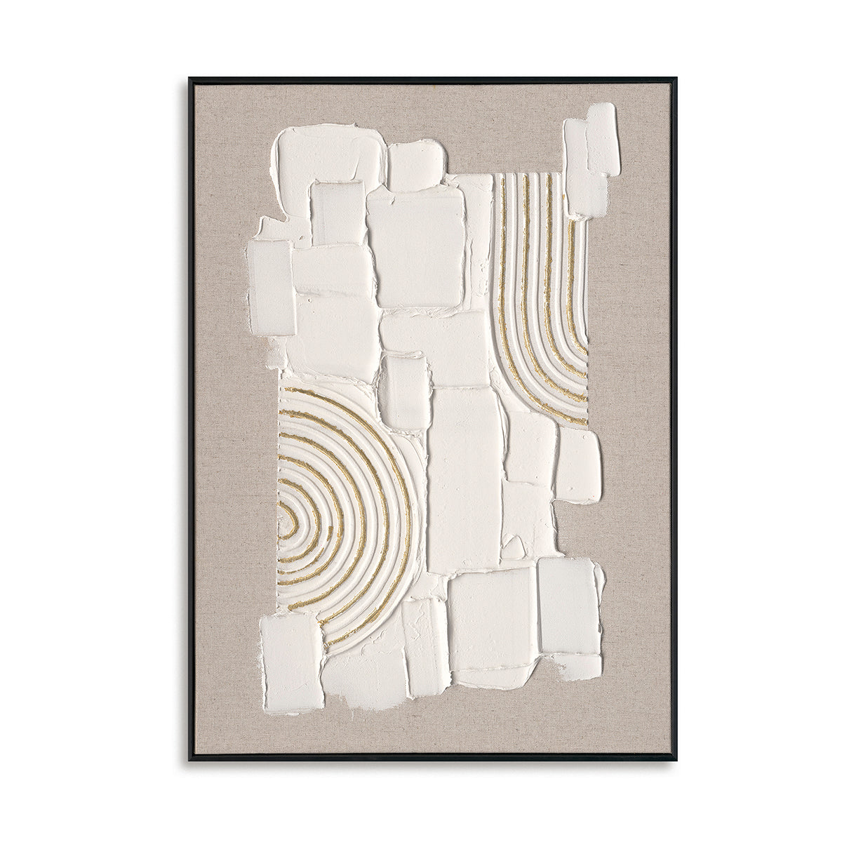 Modern Embossed Geometric Abstract Art (Left & Right) #M2616