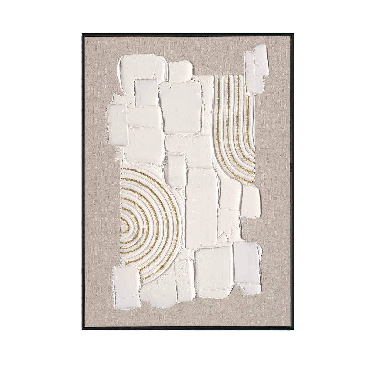 Modern Embossed Geometric Abstract Art (Left & Right) #M2616