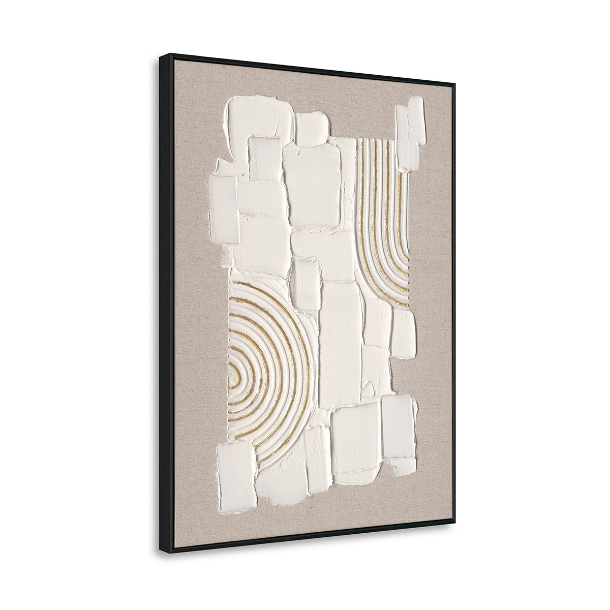 Modern Embossed Geometric Abstract Art (Left & Right) #M2616