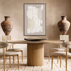 Modern Embossed Geometric Abstract Art (Left & Right) #M2616
