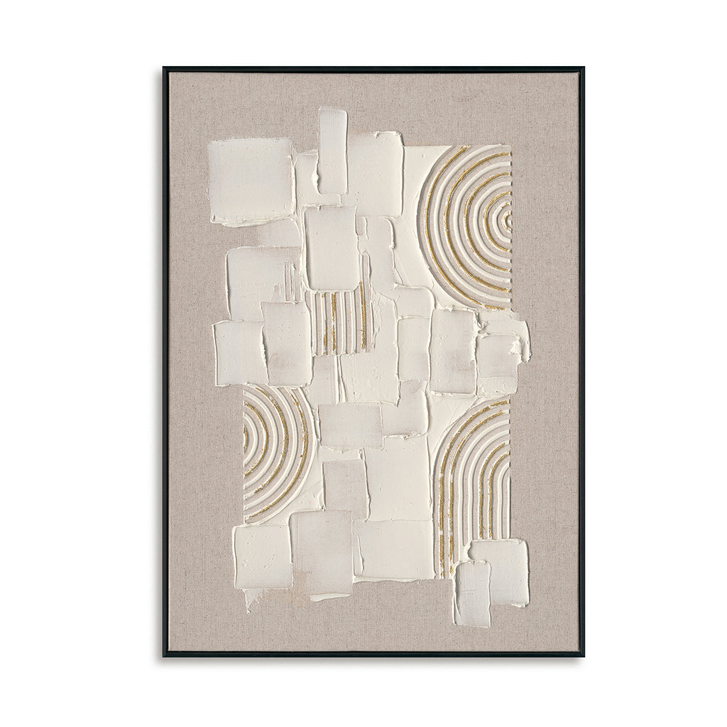Modern Embossed Geometric Abstract Art (Left & Right) #M2617