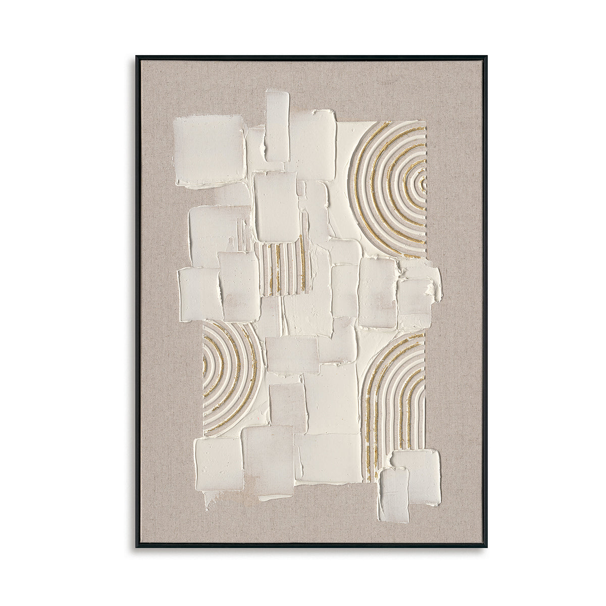 Modern Embossed Geometric Abstract Art (Left & Right) #M2617