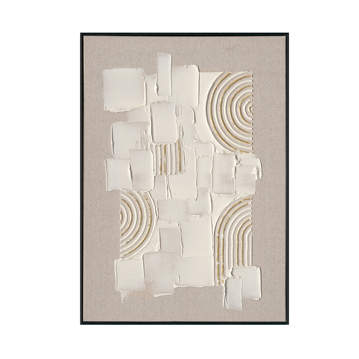 Modern Embossed Geometric Abstract Art (Left & Right) #M2617