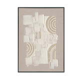 White Flow Textured Abstract Wall Art (Left & Right) #M2617