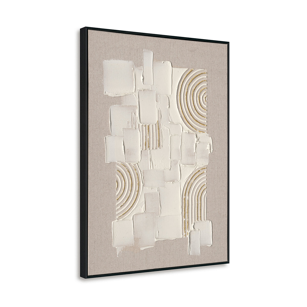 Modern Embossed Geometric Abstract Art (Left & Right) #M2617