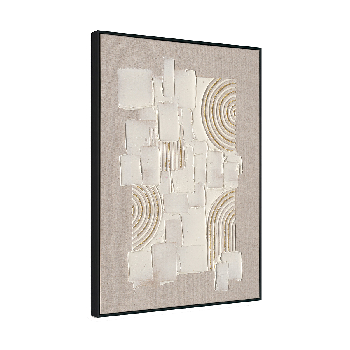 White Flow Textured Abstract Wall Art (Left & Right) #M2617