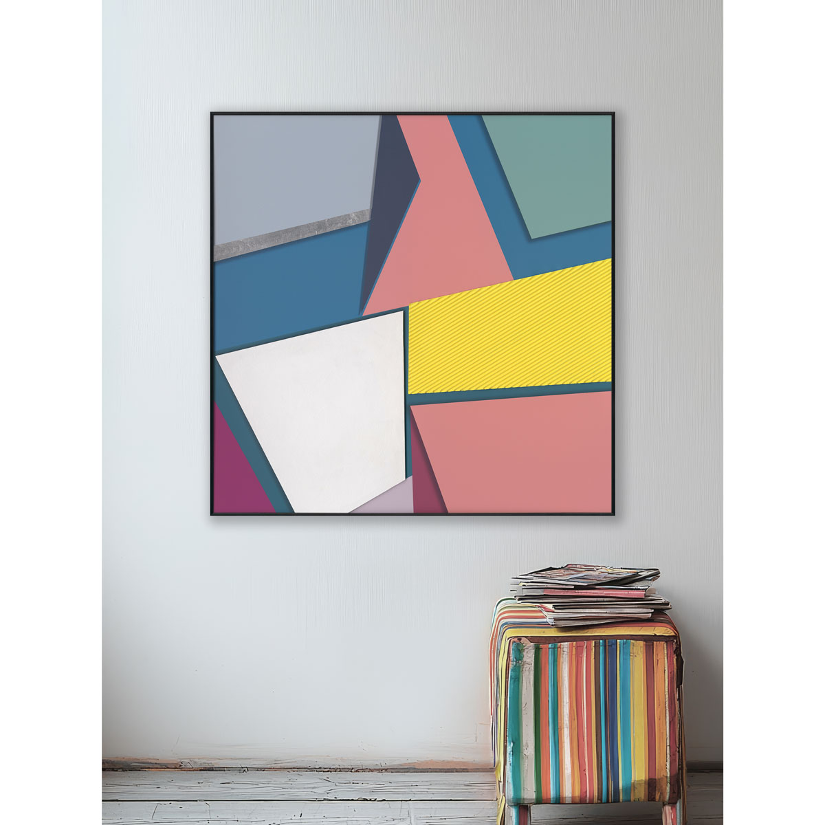 Vibrant Geometry Abstract Color Blocks #M2623