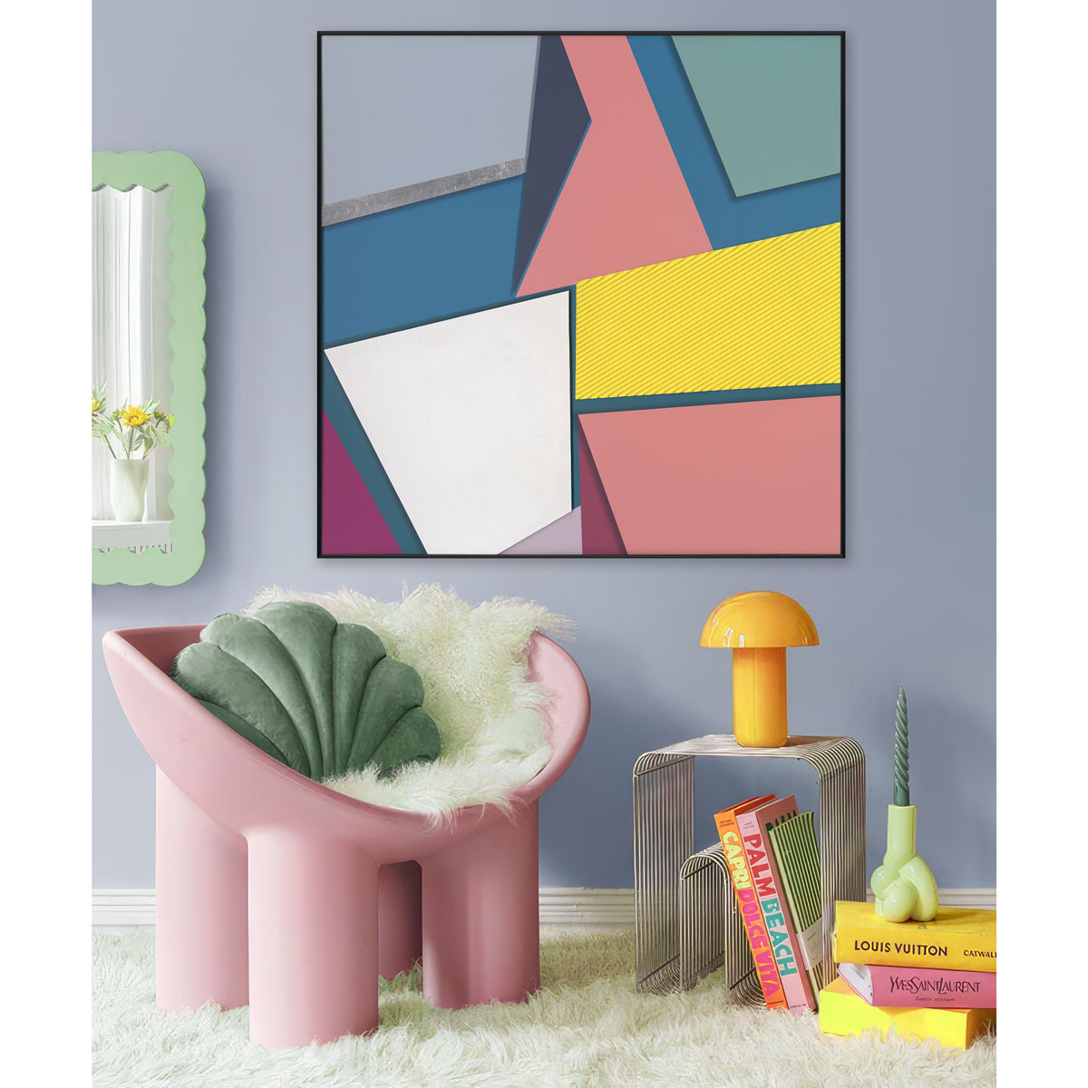 Vibrant Geometry Abstract Color Blocks #M2623