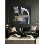 Golden Rhythm Black White Geometry #M2628