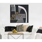 Golden Rhythm Black White Geometry #M2628