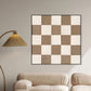 Beige Chessboard Textured Abstract #M2689