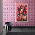 Floral Dream Female Portrait Oil Painting #M2703