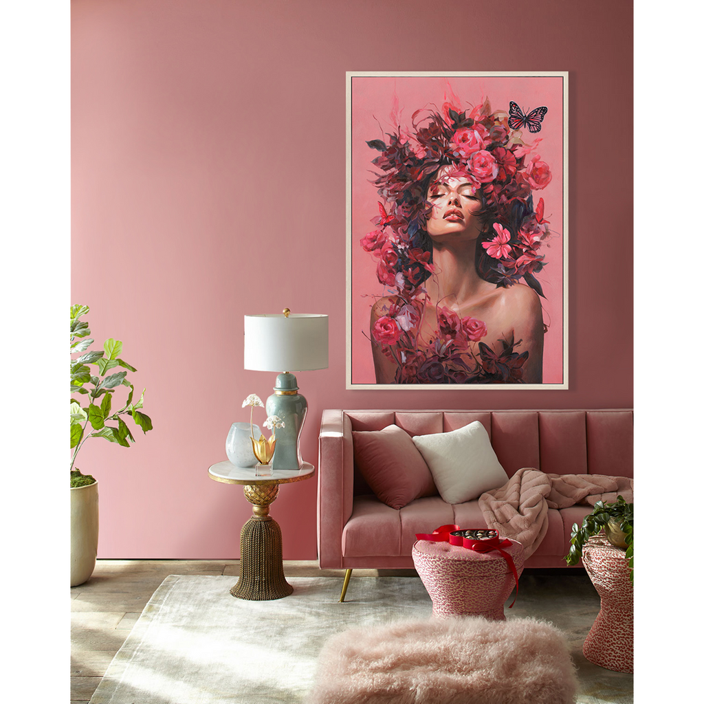 Floral Dream Female Portrait Oil Painting #M2703