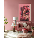 Floral Dream Female Portrait Oil Painting #M2703