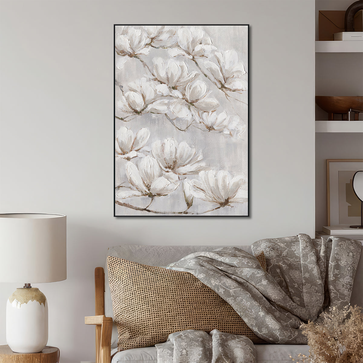 Serene Magnolia Tranquil Abstract Floral #M3526