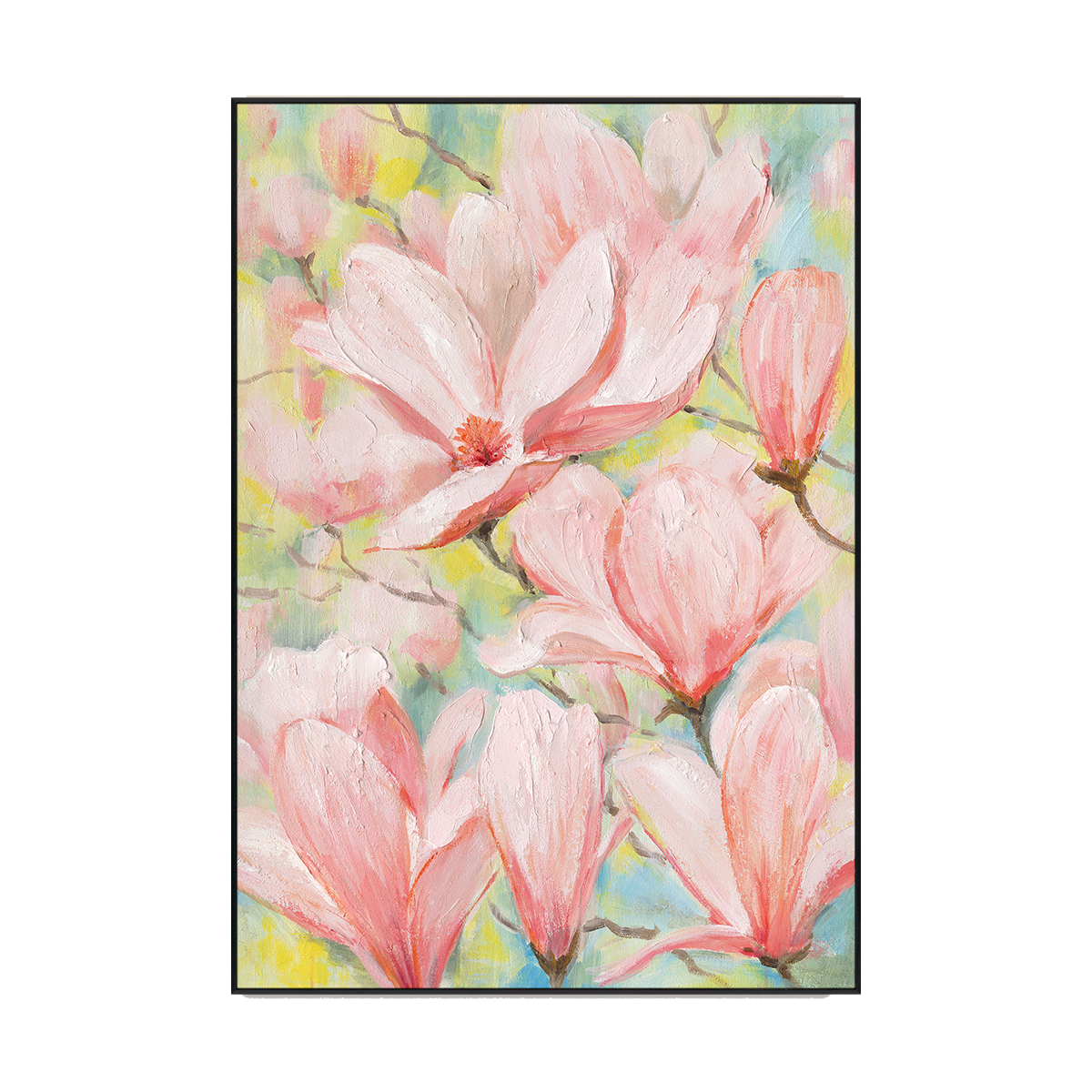 Blush Magnolia Romantic Abstract Painting #M3528