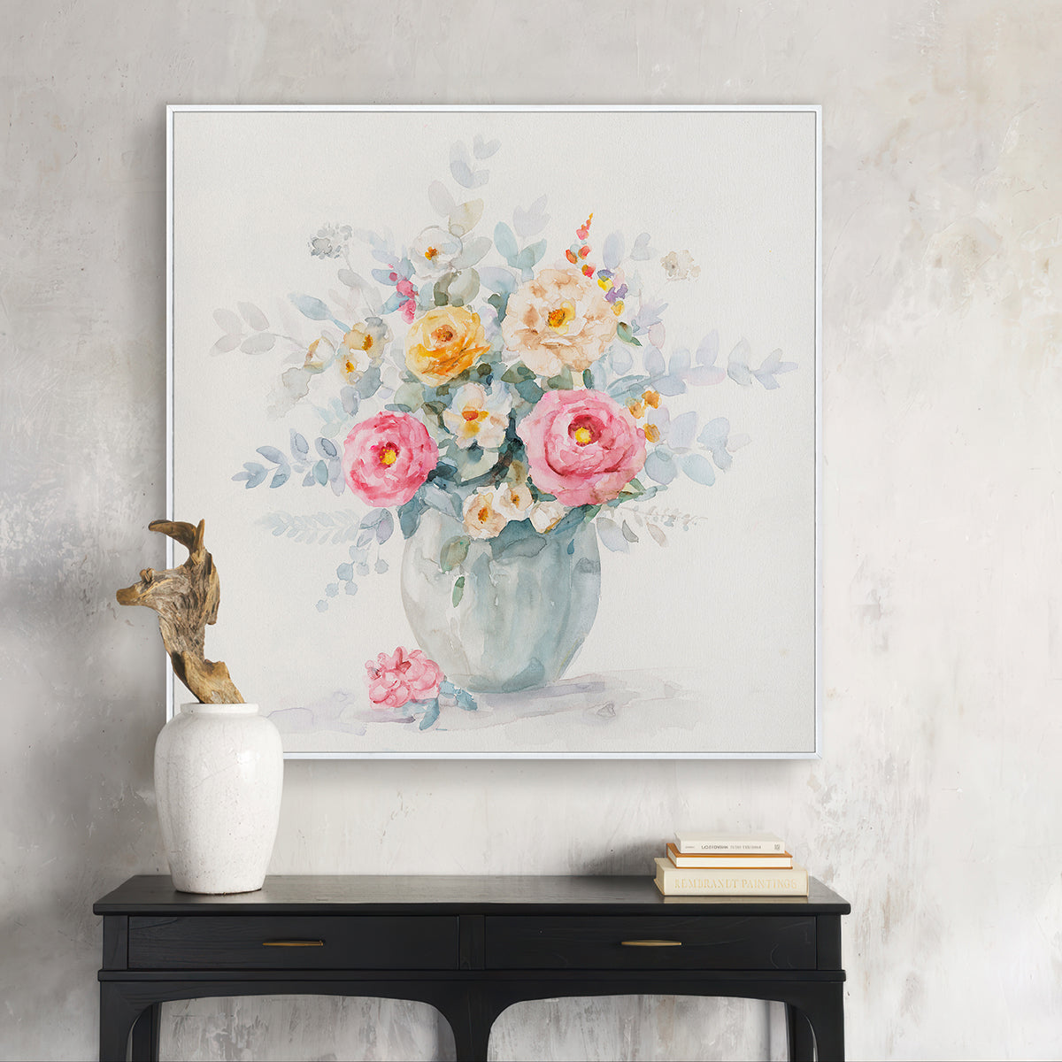 Soft Impression Watercolor Floral Bouquet #M3556