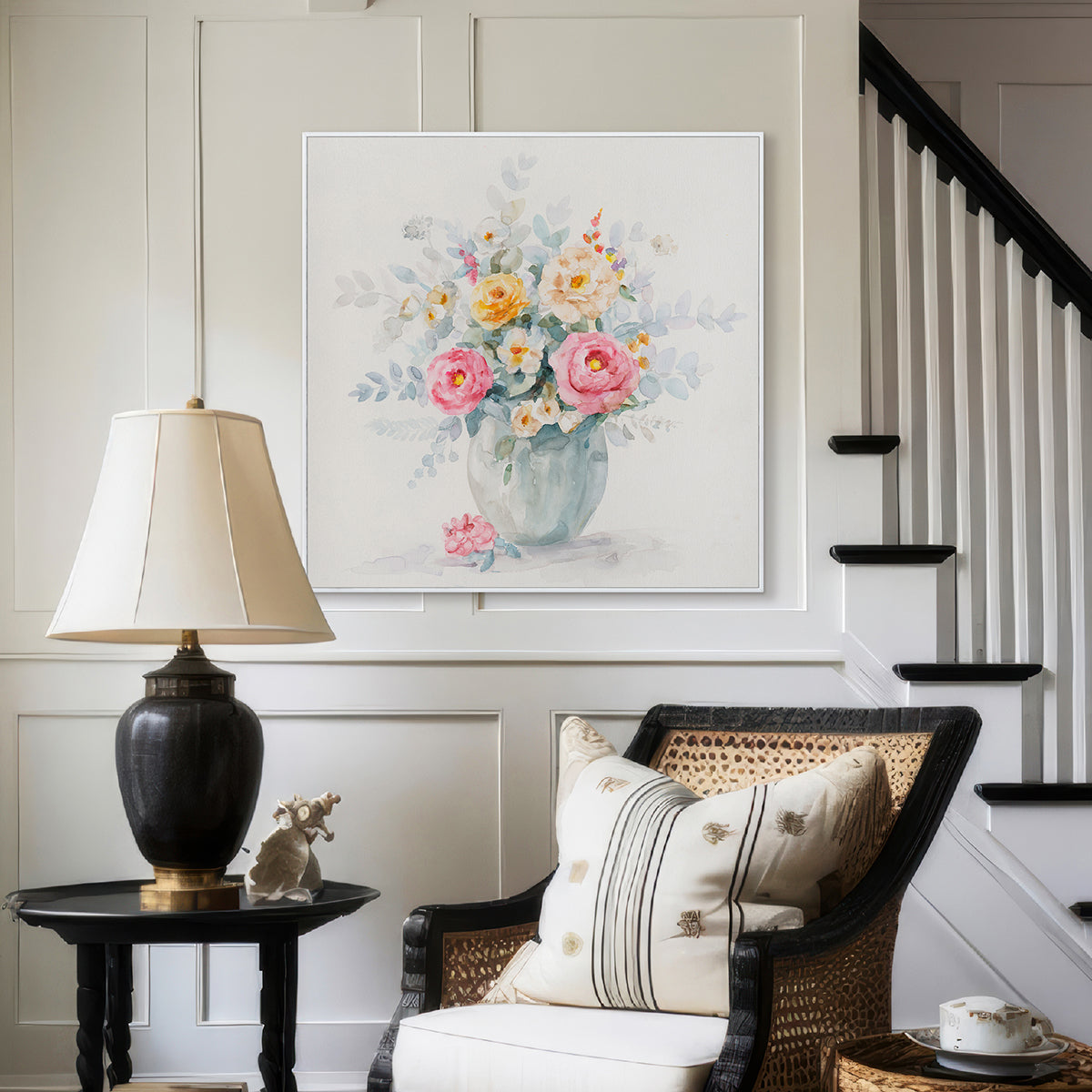 Soft Impression Watercolor Floral Bouquet #M3556