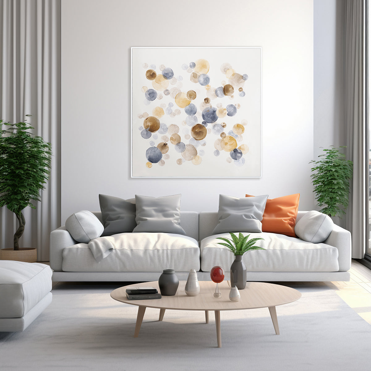 Illusion of Light Abstract Watercolor Dots #M3589