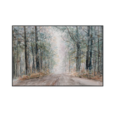 Misty Forest Trail Watercolor Landscape #M3604
