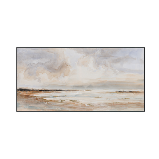 Golden Glow Abstract Nature Painting #M3624