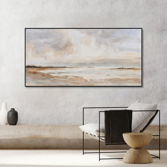 Golden Glow Abstract Nature Painting #M3624