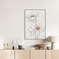 White Bloom Textured Floral Painting #M3634