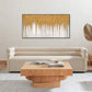 Golden Cascade Abstract Textured Painting #M3681