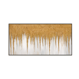 Golden Cascade Abstract Textured Painting #M3681