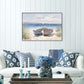 Shoreline Rest Twin Boats & Beach Painting #M3684