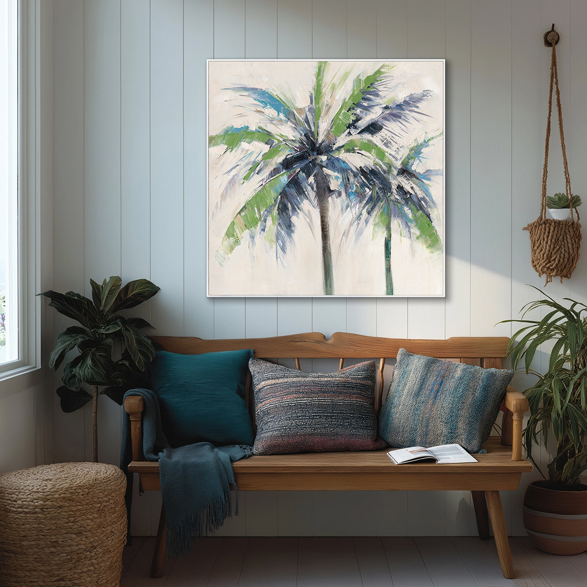 Tropical Grace Palm Tree Painting #M3702