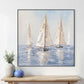 Golden Voyage Abstract Sailboat Painting #M3705