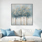 Azure Grove Gold Leaf Tree Painting #M3706