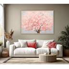 Spring Cherry Blossom Tree Oil Painting #M3734