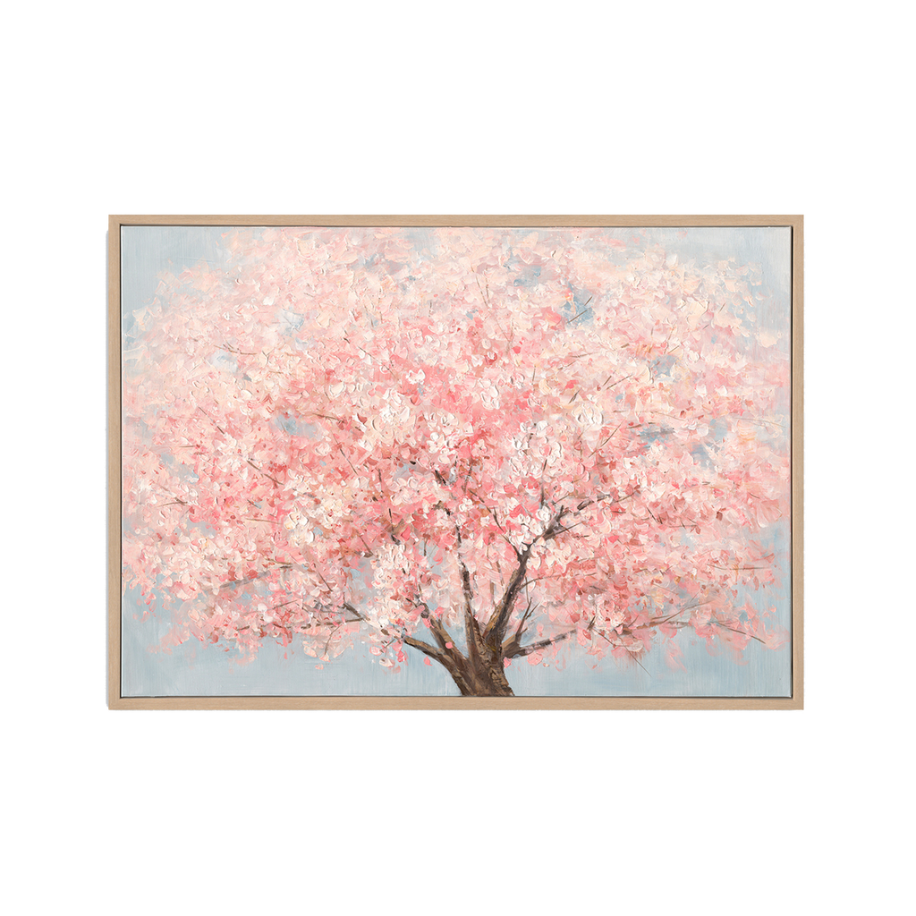 Spring Cherry Blossom Tree Oil Painting #M3734