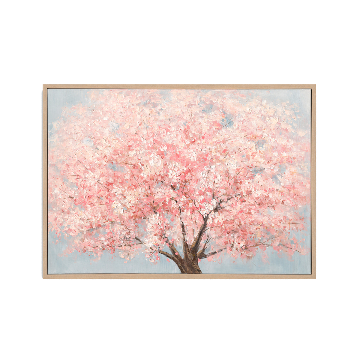 Spring Cherry Blossom Tree Oil Painting #M3734