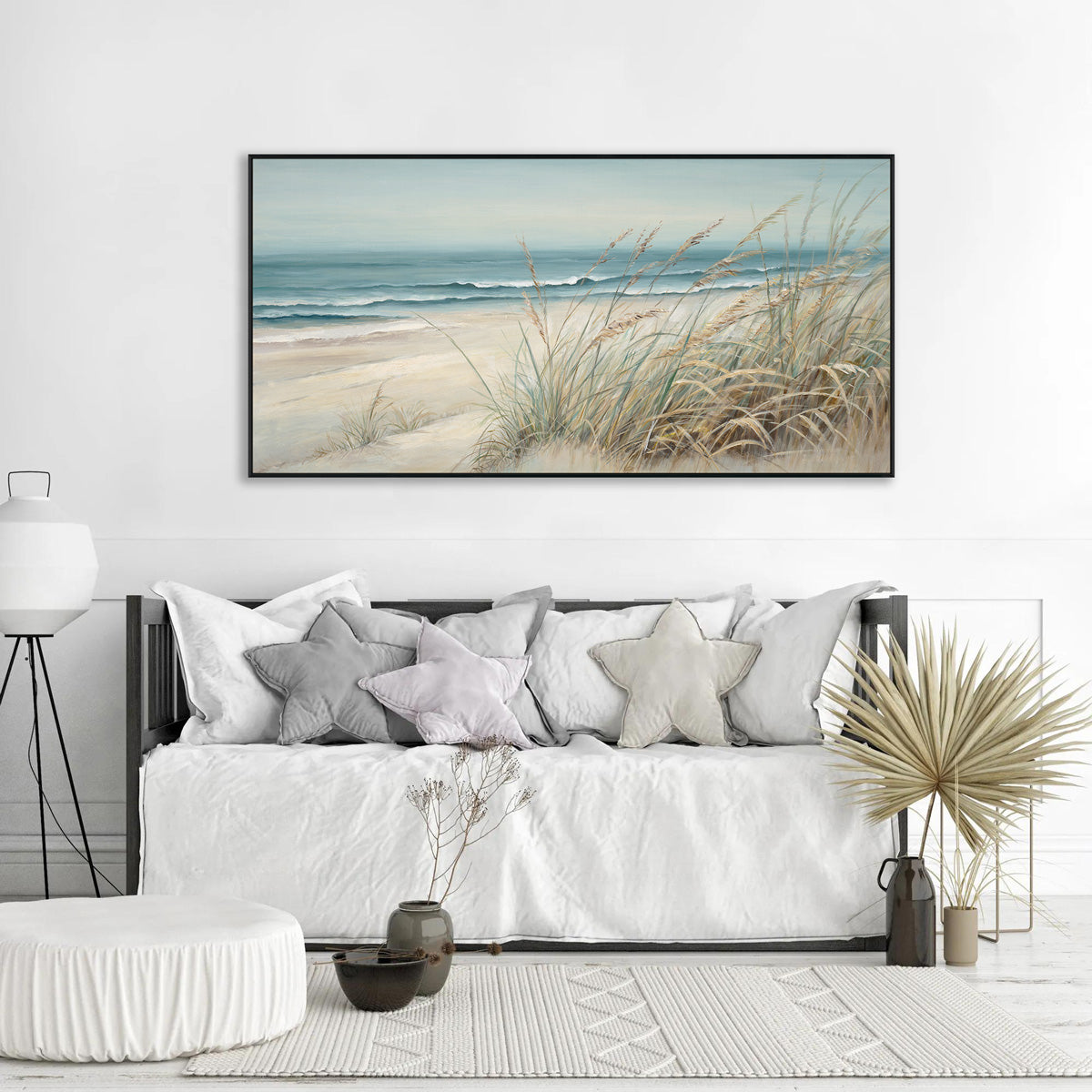 Coastal Whisper Seaside Grassland Painting #M3744