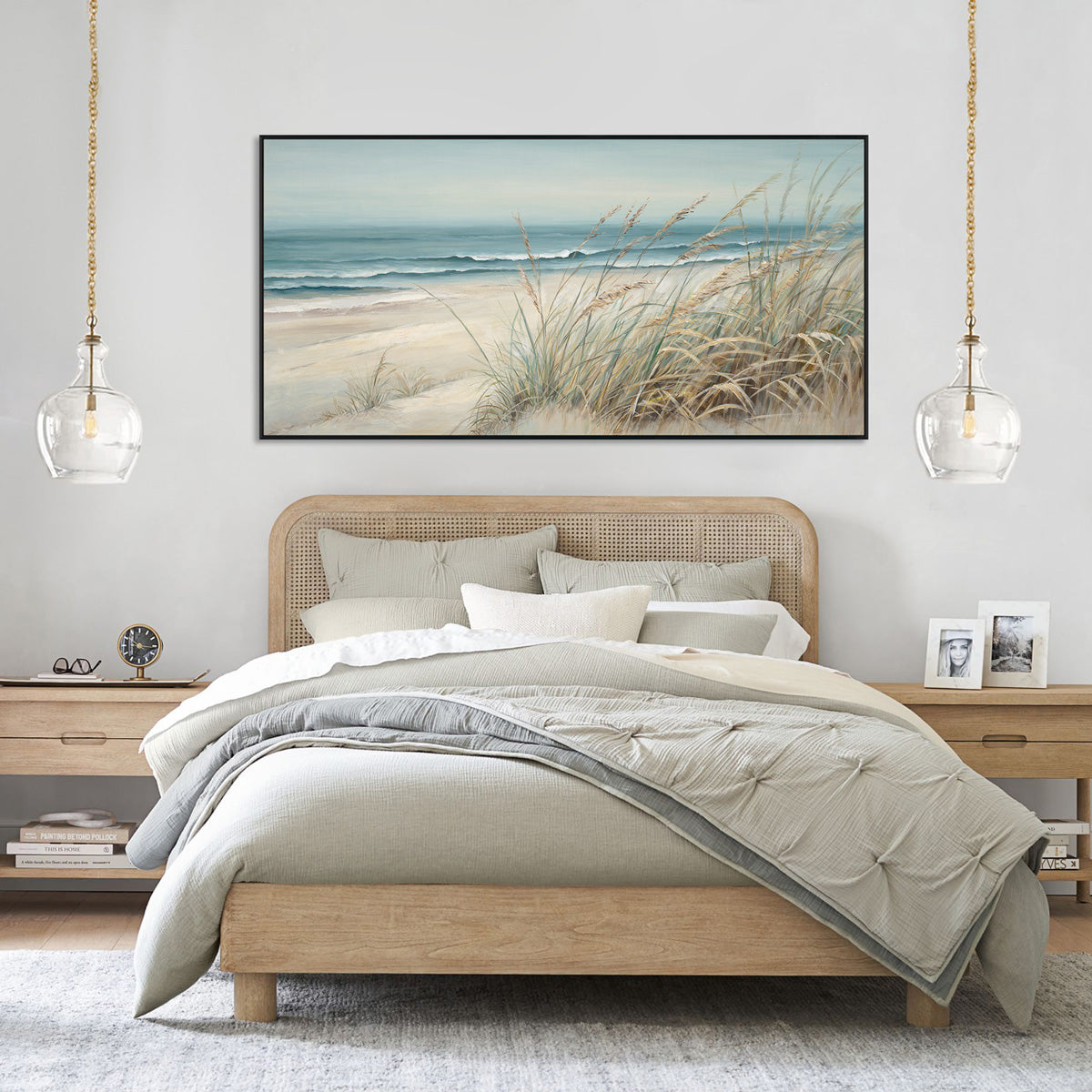 Coastal Whisper Seaside Grassland Painting #M3744